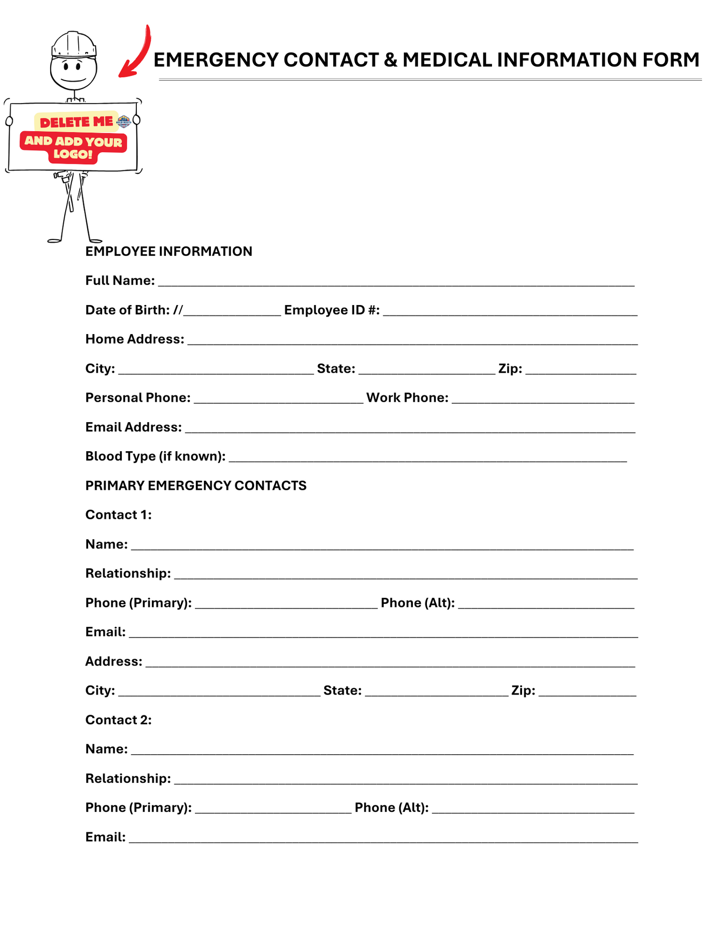 Emergency Contact & Medical Information Form - BROWN GIRL ESSENTIALS