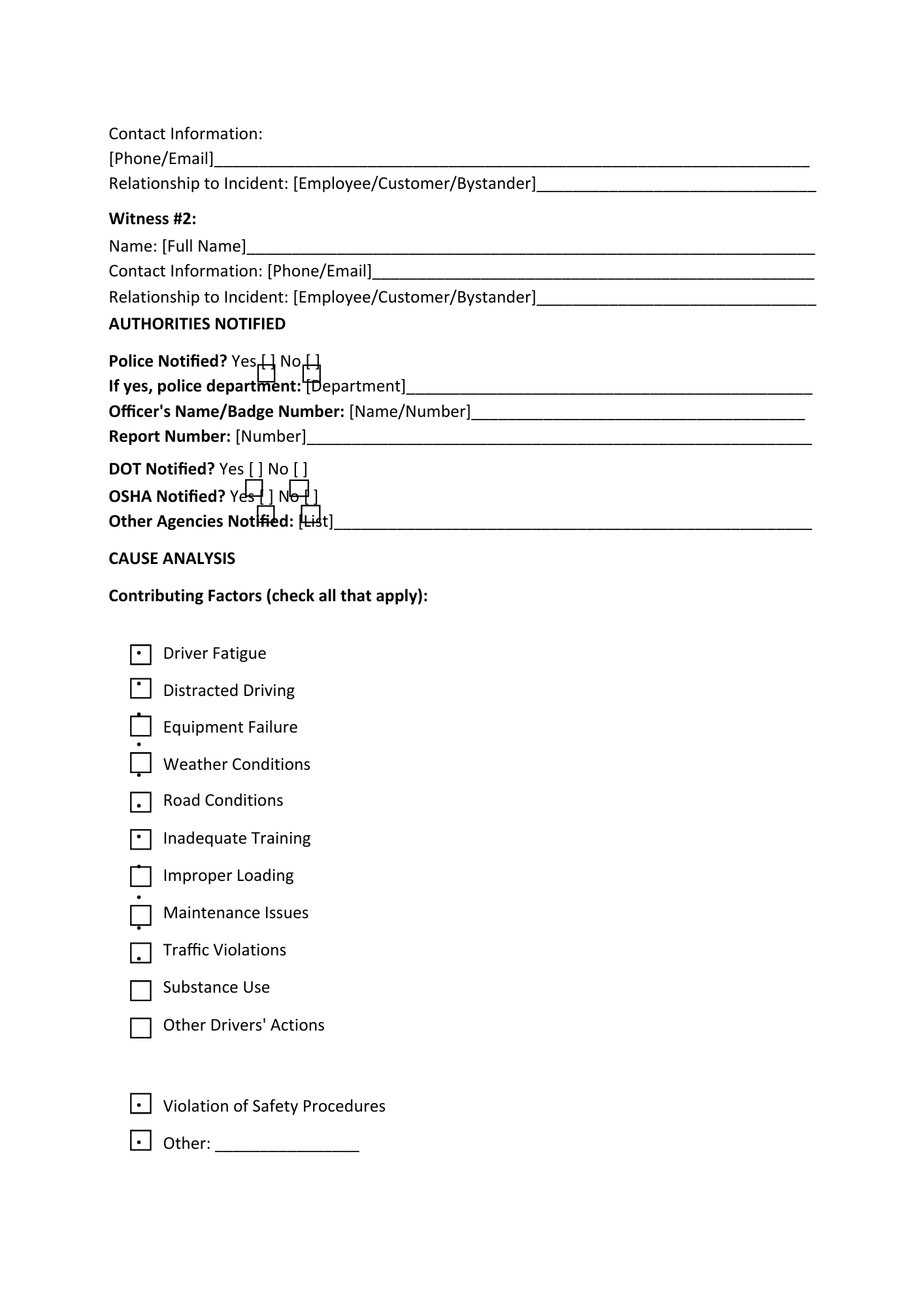 Workplace Safety Incident Report - BROWN GIRL ESSENTIALS