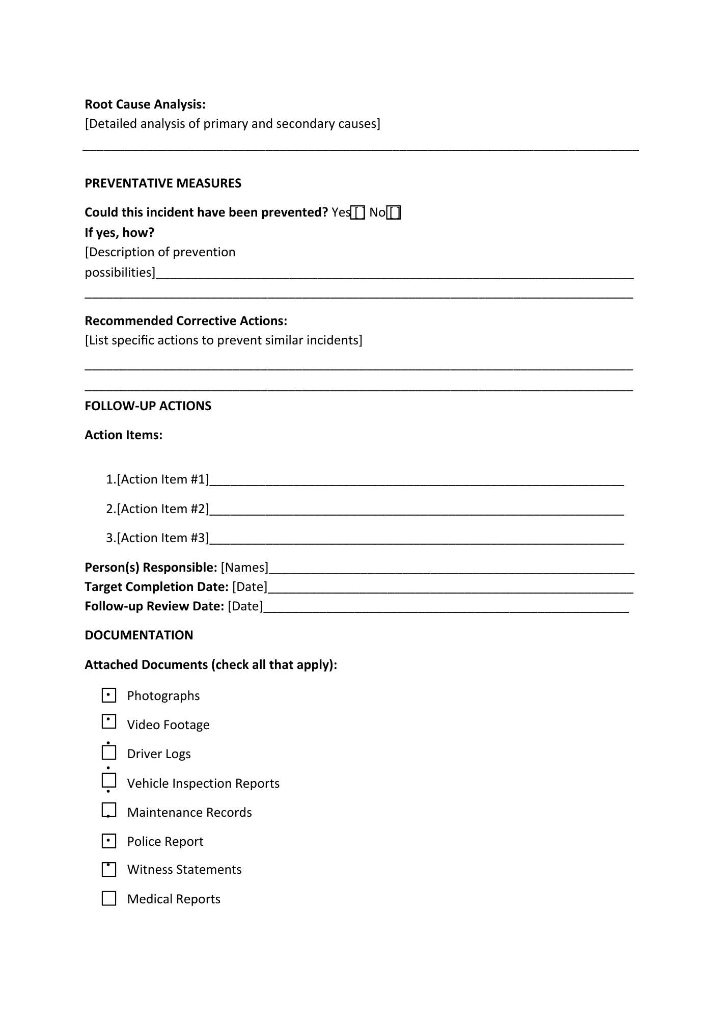 Workplace Safety Incident Report - BROWN GIRL ESSENTIALS