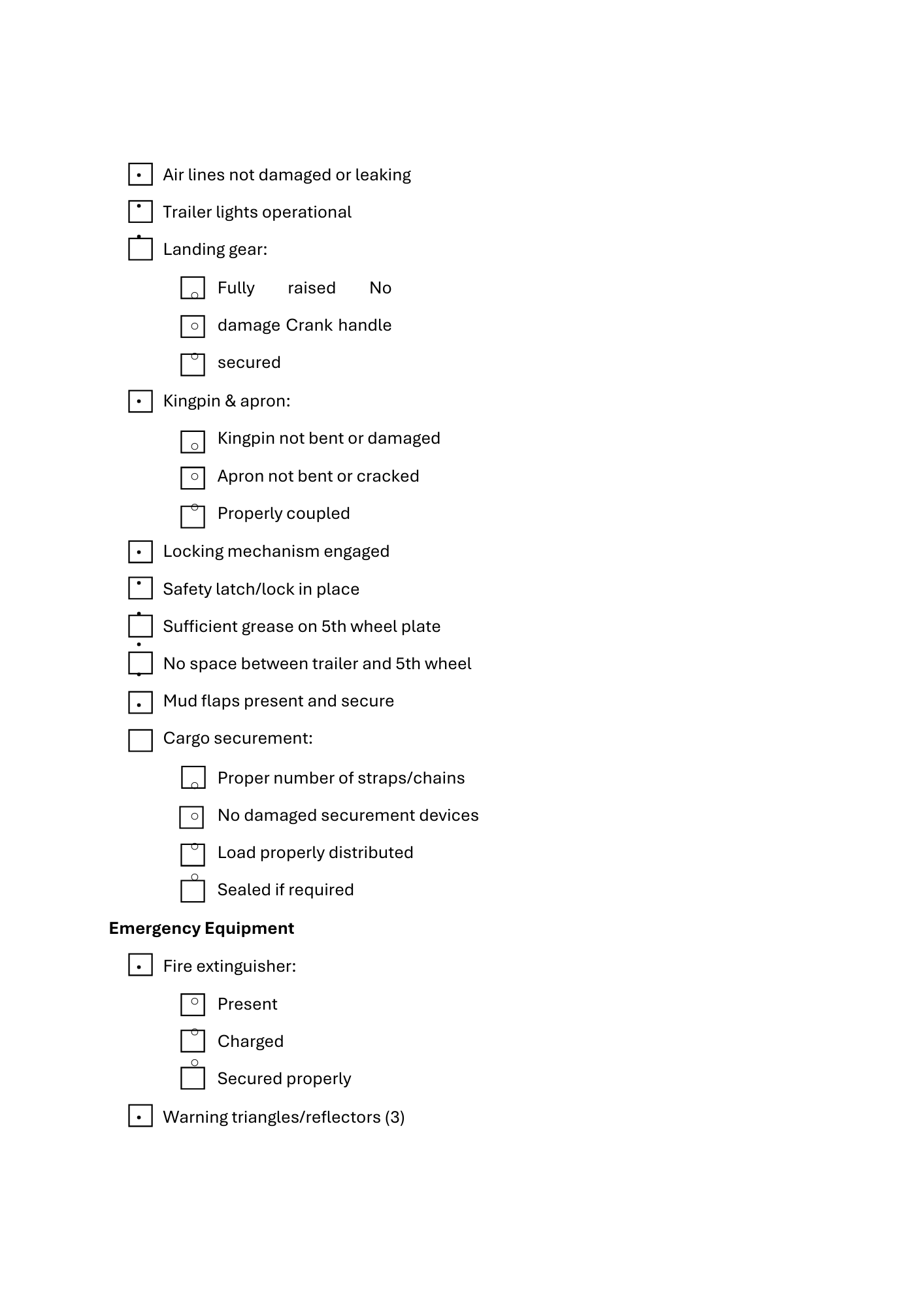 Pre-Trip & Post-Trip Inspection Checklist - BROWN GIRL ESSENTIALS