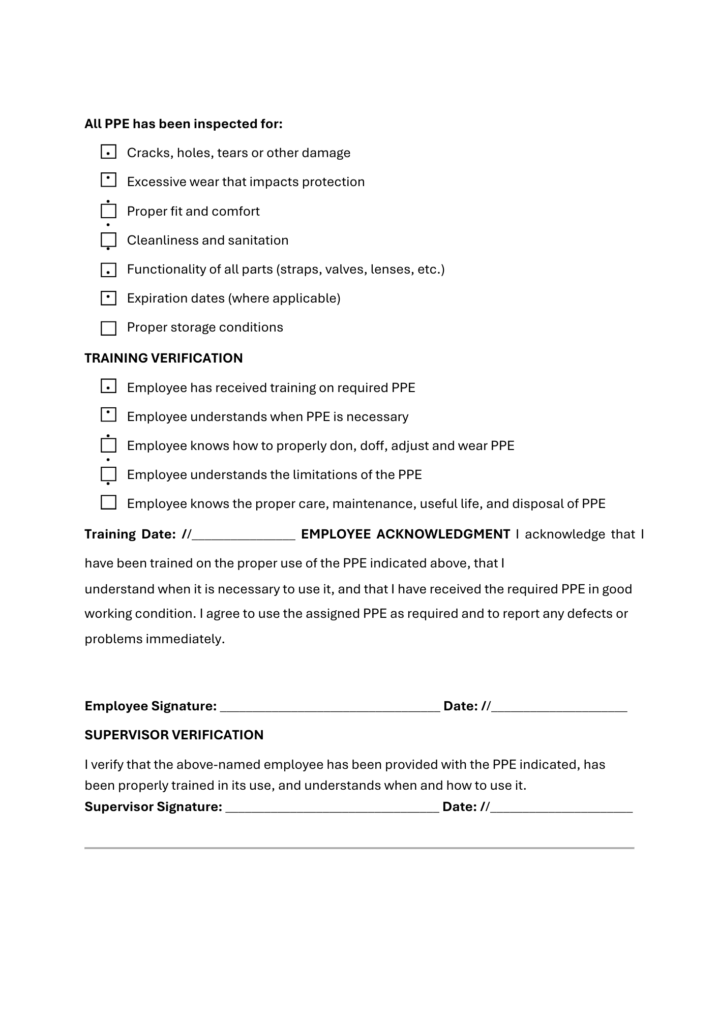 PPE (Personal Protective Equipment) Checklist - BROWN GIRL ESSENTIALS