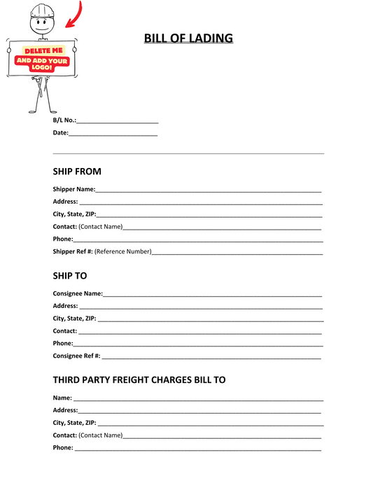 BILL OF LADING - BROWN GIRL ESSENTIALS