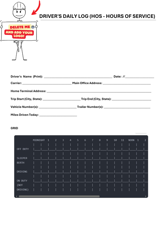Driver’s Daily Log (HOS – Hours of Service Log) - BROWN GIRL ESSENTIALS