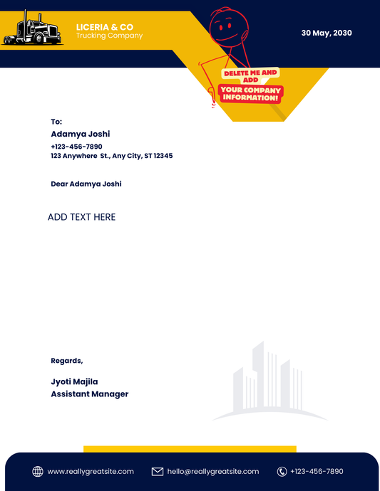 DARK BLUE AND YELLOW GEOMETRIC LETTERHEAD - BROWN GIRL ESSENTIALS