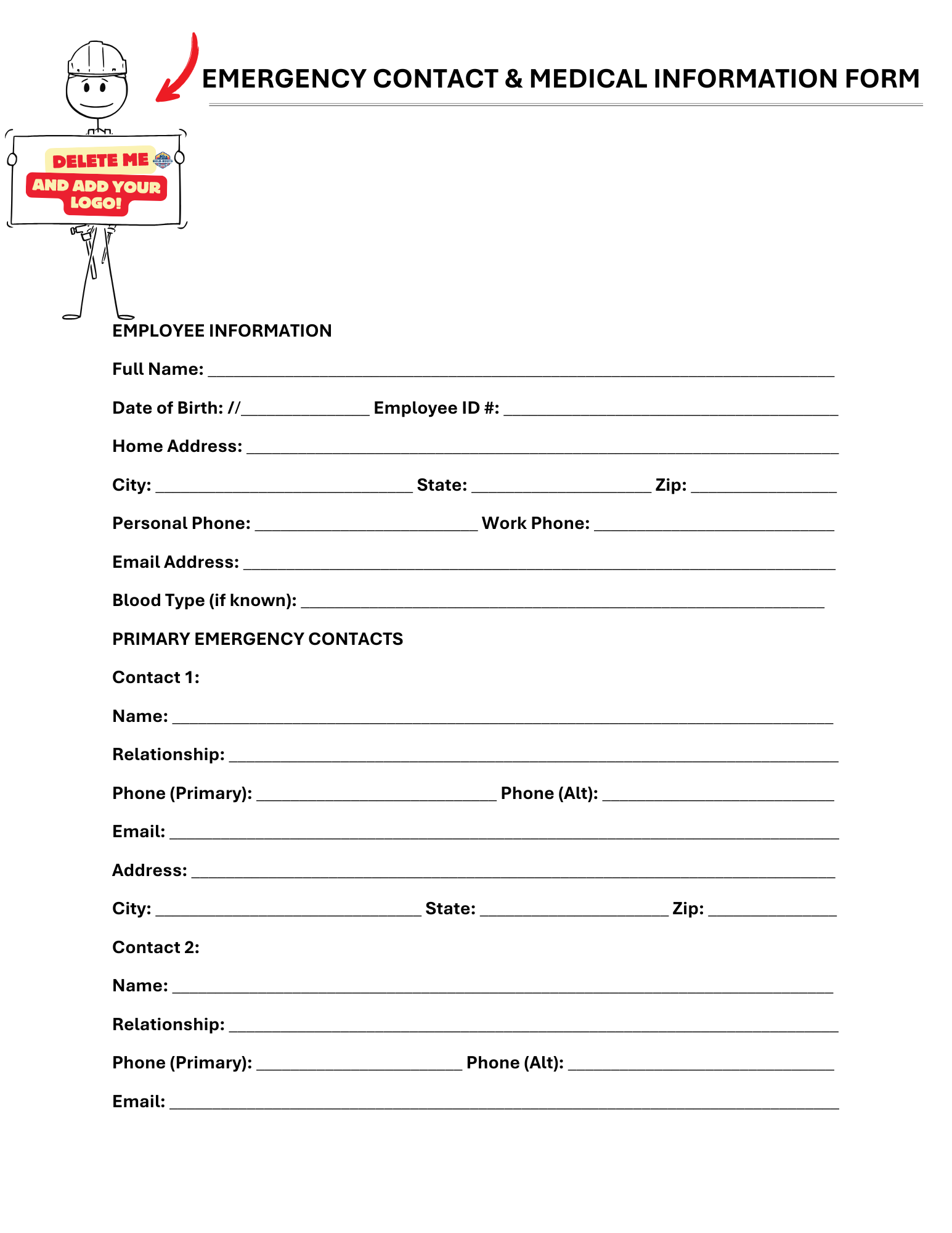 Emergency Contact & Medical Information Form - BROWN GIRL ESSENTIALS