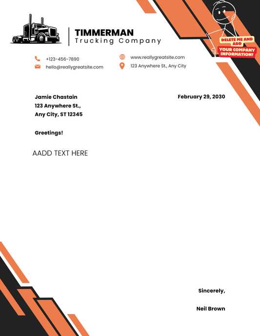ORANGE AND BLACK SIMPLE LETTERHEAD - BROWN GIRL ESSENTIALS
