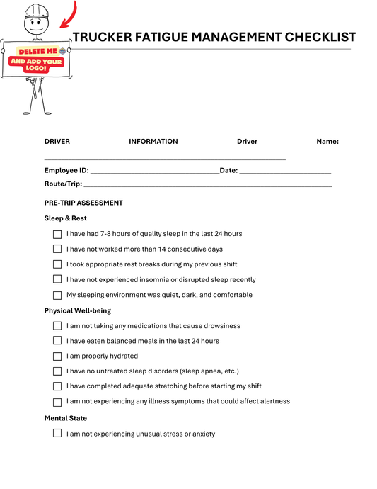 Fatigue Management Checklist - BROWN GIRL ESSENTIALS