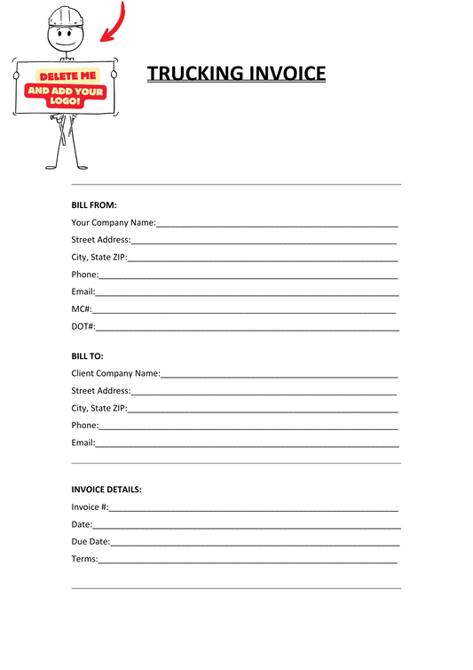 TRUCKING INVOICE - BROWN GIRL ESSENTIALS